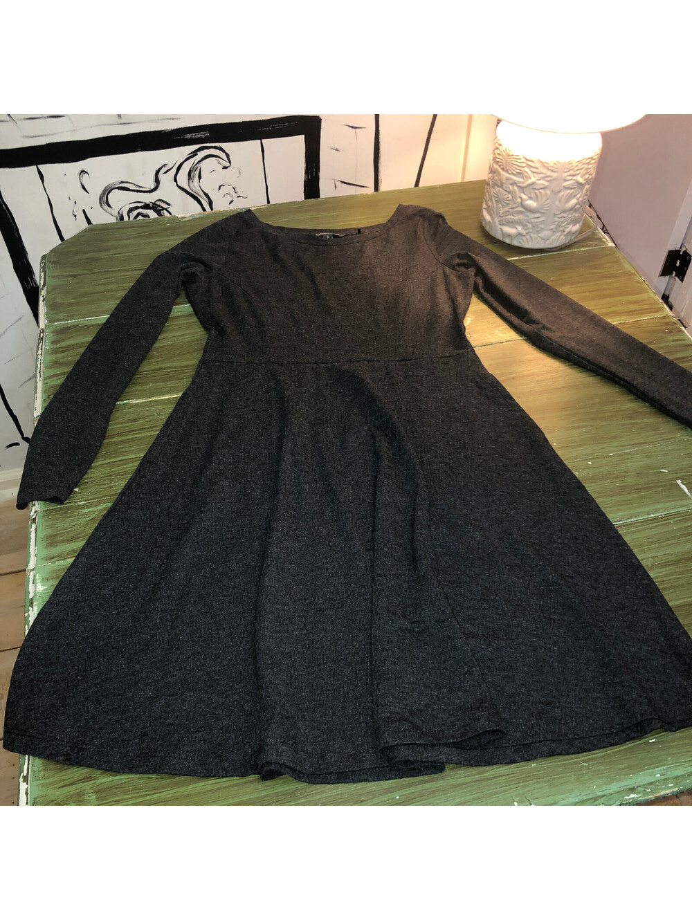 Toad&Co NWOT Charcoal Fit & Flare Dress - Size S - Recycled Poly/Organic Cotton